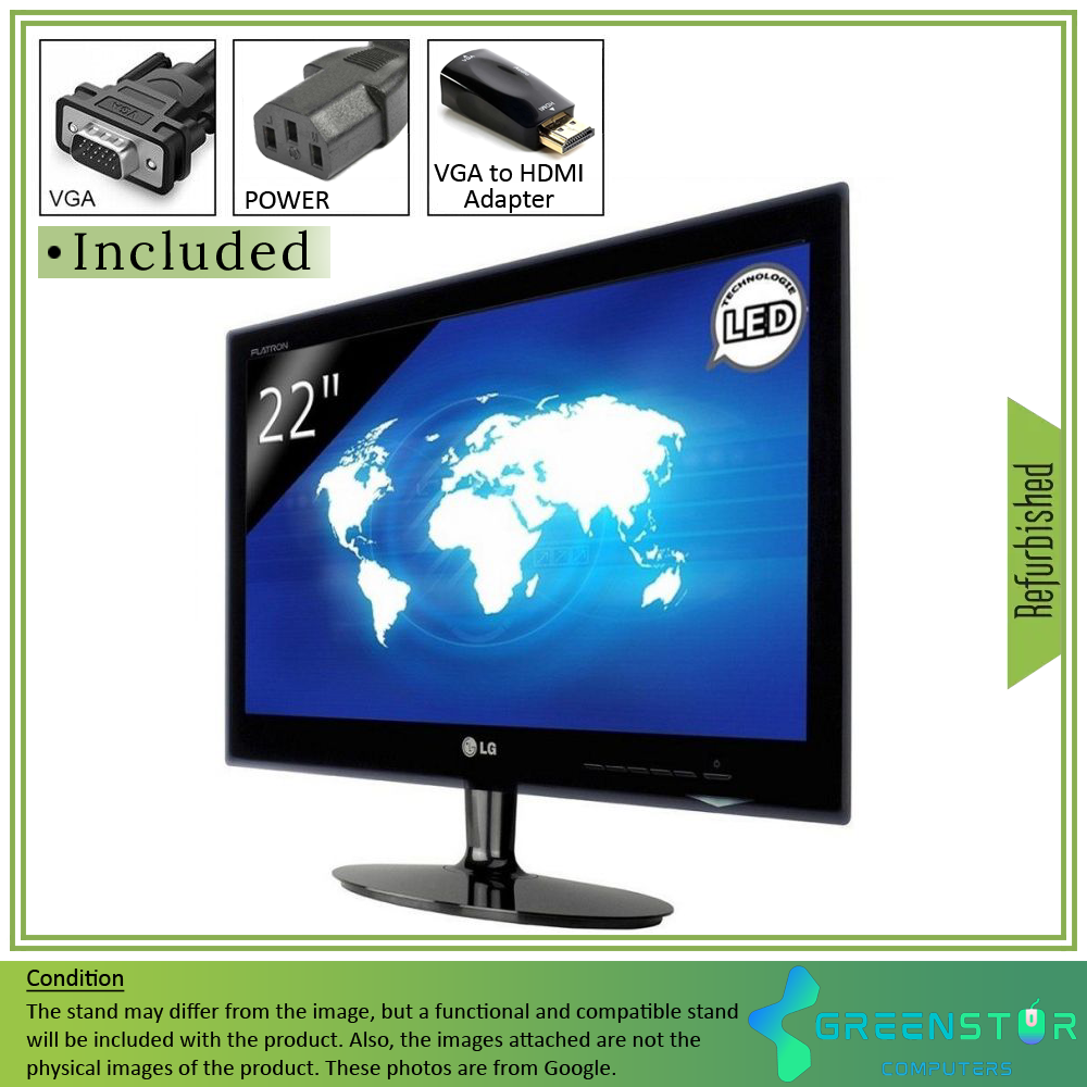  Refurbished(Good) -LG E2240T 22 Inch 1920x1080 Widescreen FHD LCD Monitor